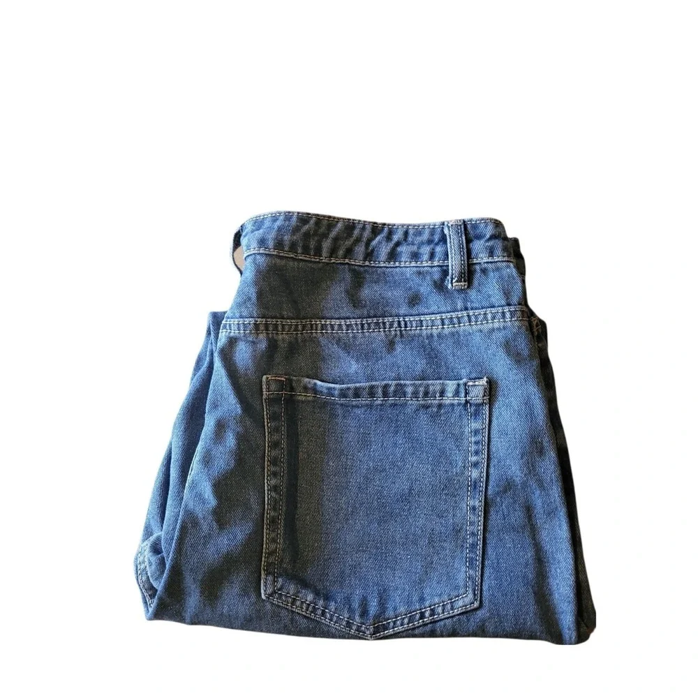 Redial‎ Straight Leg Jeans Women Sz 12 Blue Premium Denim Casual Pants Boho Chic
